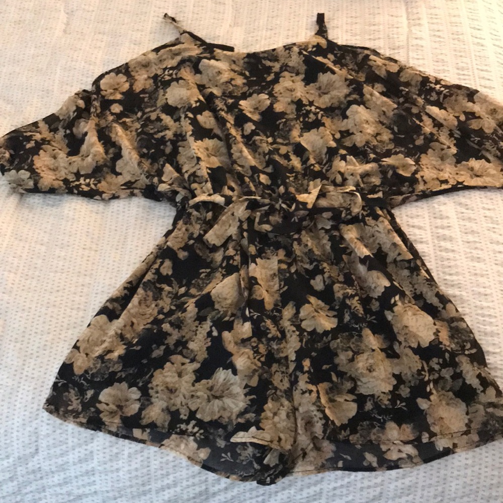 Cute open-shoulder romper